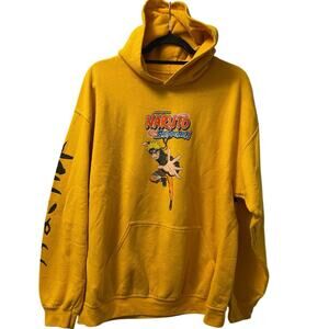 Naruto Shippuden Shonen Jump Yellow Hoodie Adult Large